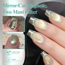 Green Cat Magnetic Mirror Metallic Chrome Nail Powder -Born Pretty Salon 60635 ZI 4