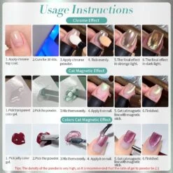 Green Cat Magnetic Mirror Metallic Chrome Nail Powder -Born Pretty Salon 60635 ZI 7