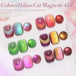 6 Colors Cat Magnetic Gel Polish Set Colored Glass 7ml -Born Pretty Salon 60656 ZI 5