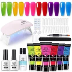 6 Colors Neon Extension Nail Gel Kit 15g