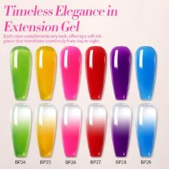 6 Colors Neon Extension Nail Gel Kit 15g -Born Pretty Salon 60679 ZI 1
