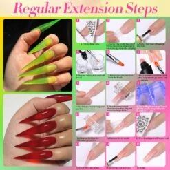 6 Colors Neon Extension Nail Gel Kit 15g -Born Pretty Salon 60679 ZI 8