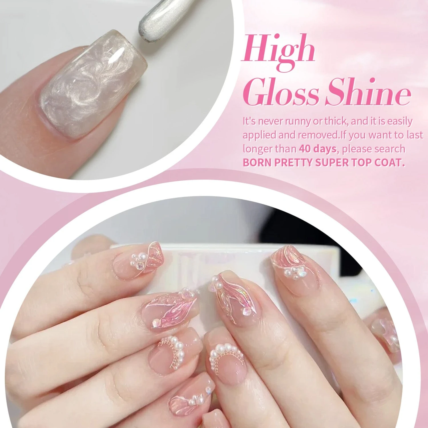 6 Colors Pink Pearl Thread Swirl Gel Polish Set T02 Nebulas 7ml 6 6 Colors Pink Pearl Thread Swirl Gel Polish Set T02 Nebulas 7ml - Image 6