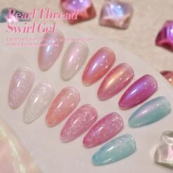 6 Colors Pink Pearl Thread Swirl Gel Polish Set T02 Nebulas 7ml 22 6 Colors Pink Pearl Thread Swirl Gel Polish Set T02 Nebulas 7ml -Born Pretty Salon 60685 ZI 6