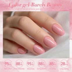 6 Colors Pink Gel Polish Set S01 Barely Beauty 7ml -Born Pretty Salon 60728 ZI 3