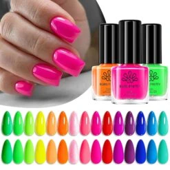 15 Colors Neon Symphony Nail Polish Set 6ml -Born Pretty Salon 60731 ZHU 4