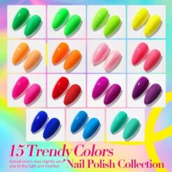 15 Colors Neon Symphony Nail Polish Set 6ml -Born Pretty Salon 60731 ZI 1