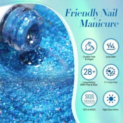 Blue Cat Magnetic Gel Polish MY26 Insomniac Island 15ml -Born Pretty Salon 60761 ZI 7