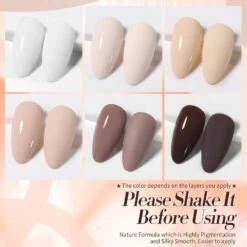 6 Colors White Nude Color Gel Polish Set S02 Ordinary Day 7ml 13 6 Colors White Nude Color Gel Polish Set S02 Ordinary Day 7ml -Born Pretty Salon 60809 ZI 1