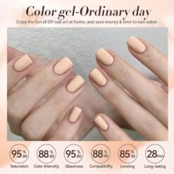 6 Colors White Nude Color Gel Polish Set S02 Ordinary Day 7ml 11 6 Colors White Nude Color Gel Polish Set S02 Ordinary Day 7ml -Born Pretty Salon 60809 ZI 3