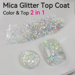 Mica Reflective Glitter Top Coat 15ml -Born Pretty Salon 60832 ZI 1
