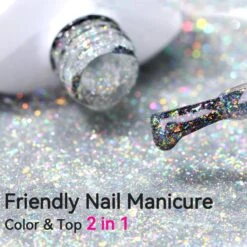 Mica Reflective Glitter Top Coat 15ml -Born Pretty Salon 60832 ZI 7