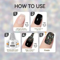 Mica Reflective Glitter Top Coat 15ml -Born Pretty Salon 60832 ZI 8