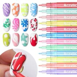 12 Colors Nail Art Pen Set 0.7mm -Born Pretty Salon 60851 ZHU 2