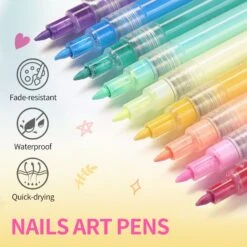 12 Colors Nail Art Pen Set 0.7mm -Born Pretty Salon 60851 ZI 3