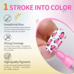 12 Colors Nail Art Pen Set 0.7mm -Born Pretty Salon 60851 ZI 5