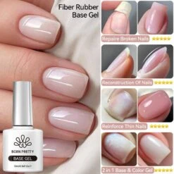 Fiber Rubber Base Gel FB01 Clear 10ml -Born Pretty Salon 60890 1 ZHU 1
