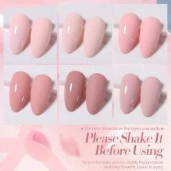 6 Colors Pink Gel Polish Set S03 Cupid's Whisper 7ml -Born Pretty Salon 60905 ZI 1