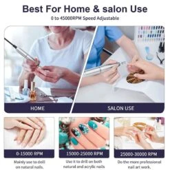 No Brand Purple Professional Electric Nail Drill Machine With 6pcs Multifunctional Drill Bits -Born Pretty Salon 60914 ZI 3