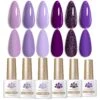 6 Colors Purple Gel Polish Set S08 Lavender Mist 7ml