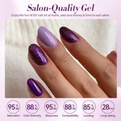 6 Colors Purple Gel Polish Set S08 Lavender Mist 7ml -Born Pretty Salon 60928 ZI 3