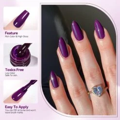 6 Colors Purple Gel Polish Set S08 Lavender Mist 7ml -Born Pretty Salon 60928 ZI 4