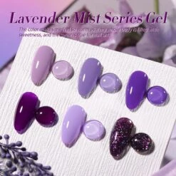 6 Colors Purple Gel Polish Set S08 Lavender Mist 7ml -Born Pretty Salon 60928 ZI 6