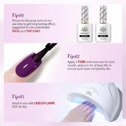 6 Colors Purple Gel Polish Set S08 Lavender Mist 7ml -Born Pretty Salon 60928 ZI 7