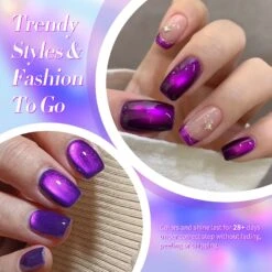 Purple Cat Magnetic Gel Polish MY43 Blackish Purple 15ml -Born Pretty Salon 60947 ZI 3
