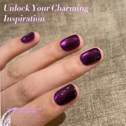 Purple Cat Magnetic Gel Polish MY43 Blackish Purple 10ml -Born Pretty Salon 60948 ZI 2