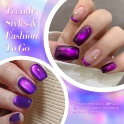Purple Cat Magnetic Gel Polish MY43 Blackish Purple 10ml -Born Pretty Salon 60948 ZI 3
