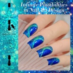 Blue Cat Magnetic Gel Polish MY44 Interstellar 15ml -Born Pretty Salon 60949 ZI 6