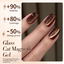 Brown Water Light Cat Magnetic Gel Polish AW03 15ml -Born Pretty Salon 60970 ZI 4