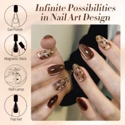 Brown Water Light Cat Magnetic Gel Polish AW03 15ml -Born Pretty Salon 60970 ZI 6