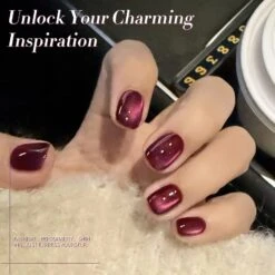 Red Water Light Cat Magnetic Gel Polish AW05 15ml -Born Pretty Salon 60971 ZI 2