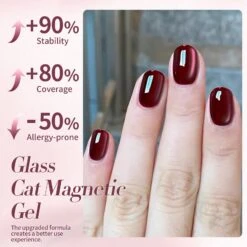 Red Water Light Cat Magnetic Gel Polish AW05 15ml -Born Pretty Salon 60971 ZI 4