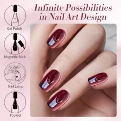 Red Water Light Cat Magnetic Gel Polish AW05 15ml -Born Pretty Salon 60971 ZI 6