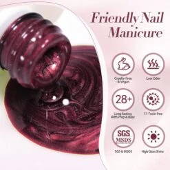 Red Water Light Cat Magnetic Gel Polish AW05 15ml -Born Pretty Salon 60971 ZI 7