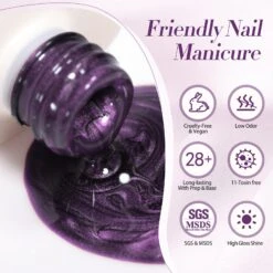 Purple Water Light Cat Magnetic Gel Polish AW04 15ml 17 Purple Water Light Cat Magnetic Gel Polish AW04 15ml -Born Pretty Salon 60973 ZI 7