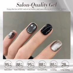 6 Colors Grey Colors Gel Polish Set S09 Steel Symphony 7ml -Born Pretty Salon 60977 ZI 3