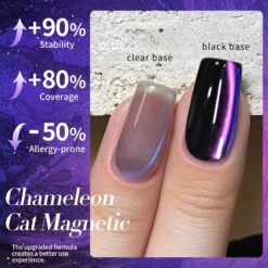Purple Chameleon Cat Magnetic Gel Polish MY51 Heaven Purple 15ml -Born Pretty Salon 60993 ZI 4