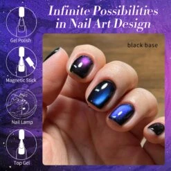 Purple Chameleon Cat Magnetic Gel Polish MY51 Heaven Purple 15ml -Born Pretty Salon 60993 ZI 6