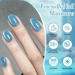 Blue Glass Cat Magnetic Gel Polish Freedom Land MY55 10ml -Born Pretty Salon 60995 4 ZHU 6