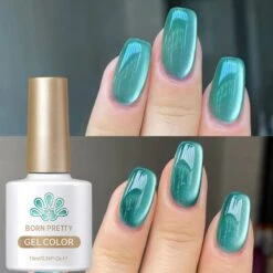 Green Glass Cat Magnetic Gel Polish Freedom Land MY56 10ml -Born Pretty Salon 60995 5 ZHU 1