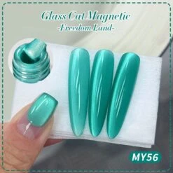 Green Glass Cat Magnetic Gel Polish Freedom Land MY56 10ml -Born Pretty Salon 60995 5 ZHU 5