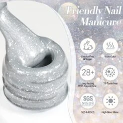 Silver Glitter Cat Magnetic Gel Polish MY58 Mambo Ice 10ml -Born Pretty Salon 60999 1 ZI 2