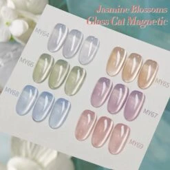 6 Colors Glass Cat Magnetic Gel Polish Set M08 Jasmine Blossoms 7ml -Born Pretty Salon 61000 ZI 5