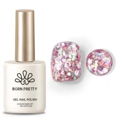 Rosegold Colorful Sequins Glitter Gel Polish SG08 Fantasy Dream 15ml -Born Pretty Salon 61004 4 ZHU 5