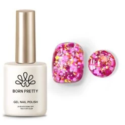 Pink Colorful Sequins Glitter Gel Polish SG10 Celebration 15ml -Born Pretty Salon 61004 6 ZHU 6