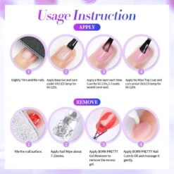 Purple Colorful Sequins Glitter Gel Polish SG12 Crape Myrtle 15ml -Born Pretty Salon 61004 8 ZI 0607 5